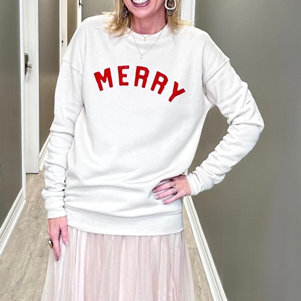 MERRY Sweatshirt by Oat Collective in Heather Dust Size XL